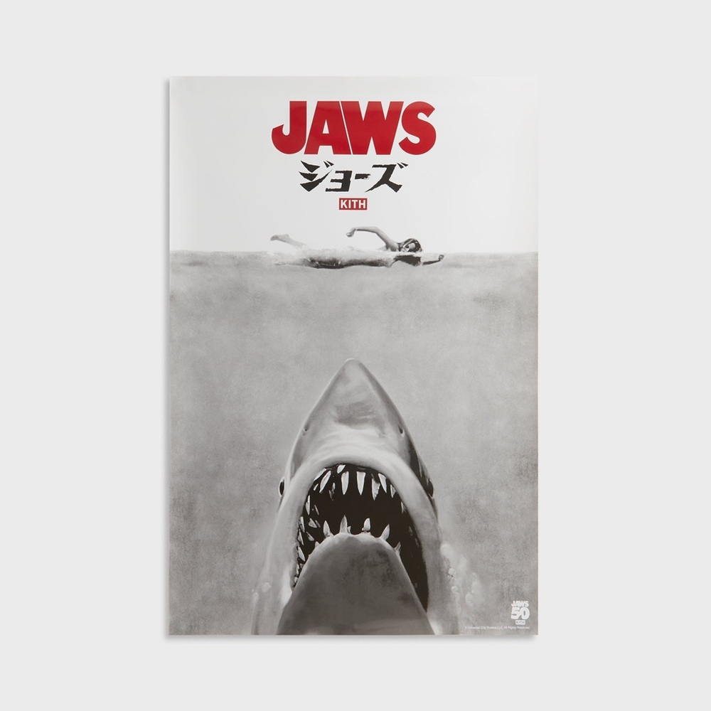 KITH For JAWS Japanese Movie Poster 2025 W 24" x H 35.5" Collectible Brand new
